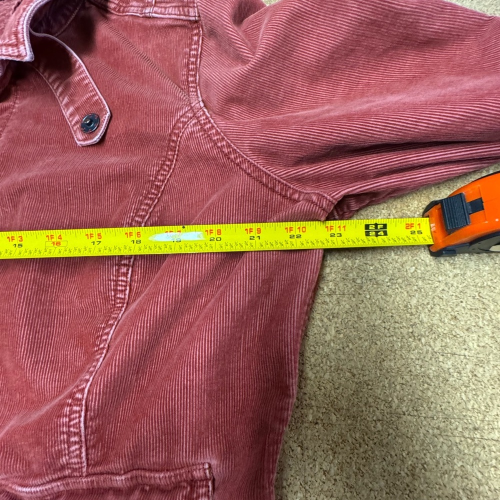 Eddie Bauer XL Rust Corduroy Jacket Cotton Stretch Button Front Pockets Y2K A4 - Picture 8 of 9